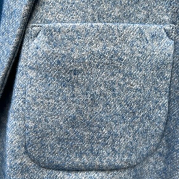 Talbots Womens Blue Heather Wool Blend Equestrian 3 Button Blazer Jacket Plus 14 - Picture 4 of 16